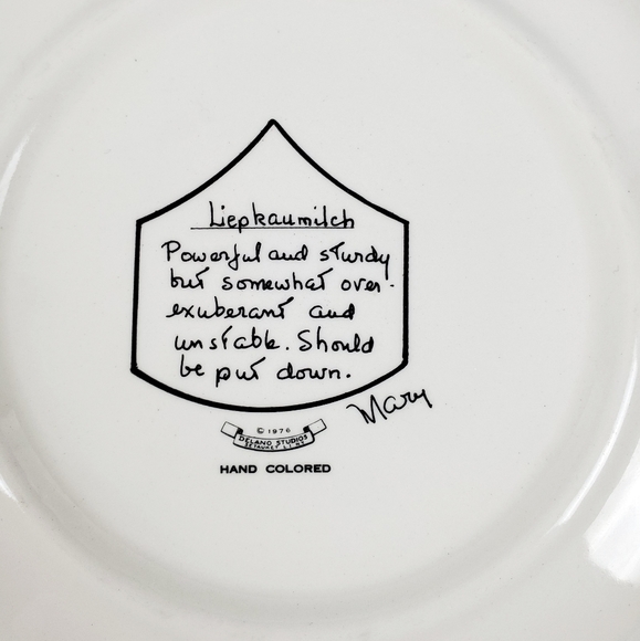 Delano Studios Liepkaumilch Cow Wine Cheese Plate - Picture 3 of 4